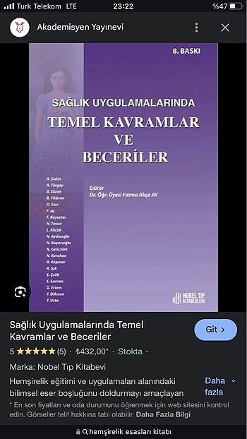 Hemşirelik esaslar kitabı