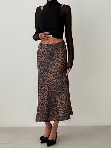 Zara model etek leopar