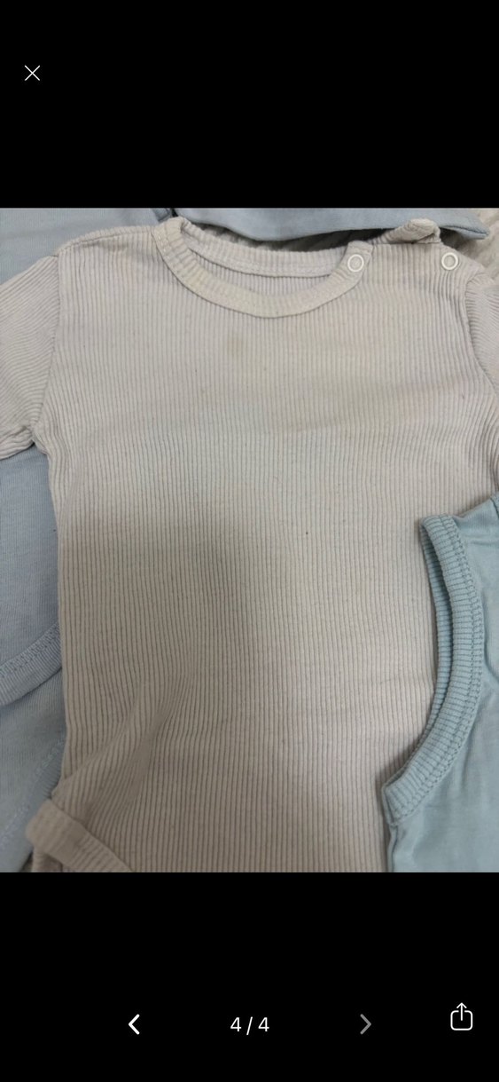 Uzun Kollu Örme Pamuk Bebek Body - Görsel 2