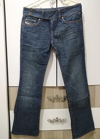 Vintage Diesel düşük bel pantolon jean
