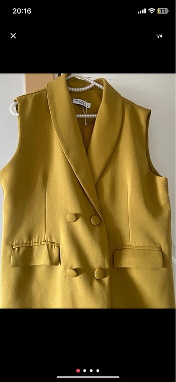 l Beden yeşil Renk Yelek blazer