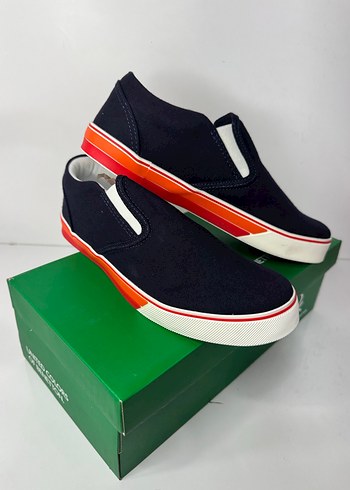 Benetton Çok Renkli Erkek Çocuk Spor Bez keten Ayakkabı - Görsel 3