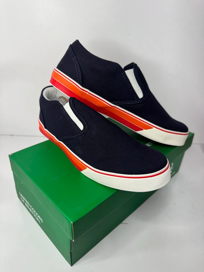 Benetton Çok Renkli Erkek Çocuk Spor Bez keten Ayakkabı - Görsel 3