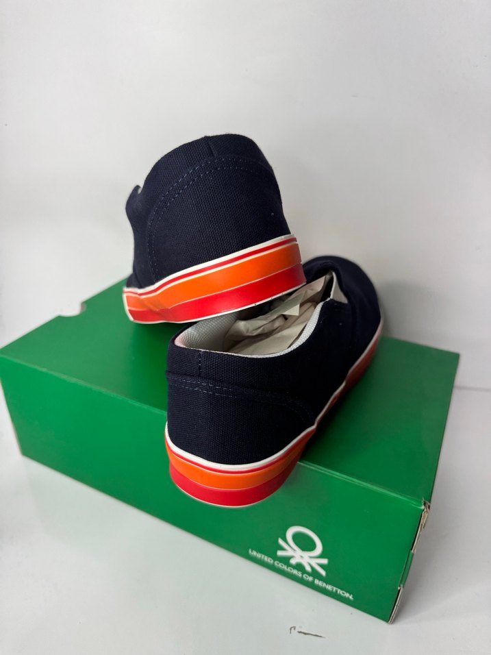 Benetton Çok Renkli Erkek Çocuk Spor Bez keten Ayakkabı - Görsel 4