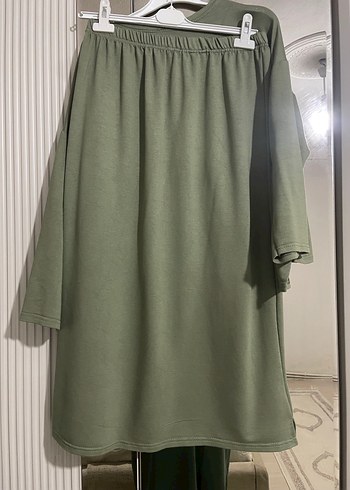 Kadın Haki Salaş Uzun Kollu Tunik - Görsel 2