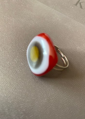 El Yapımı Renkli Cam Kadın Yüzük