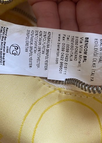 Benetton Benetton Sarı Tokalı Kadın Omuz Çantası