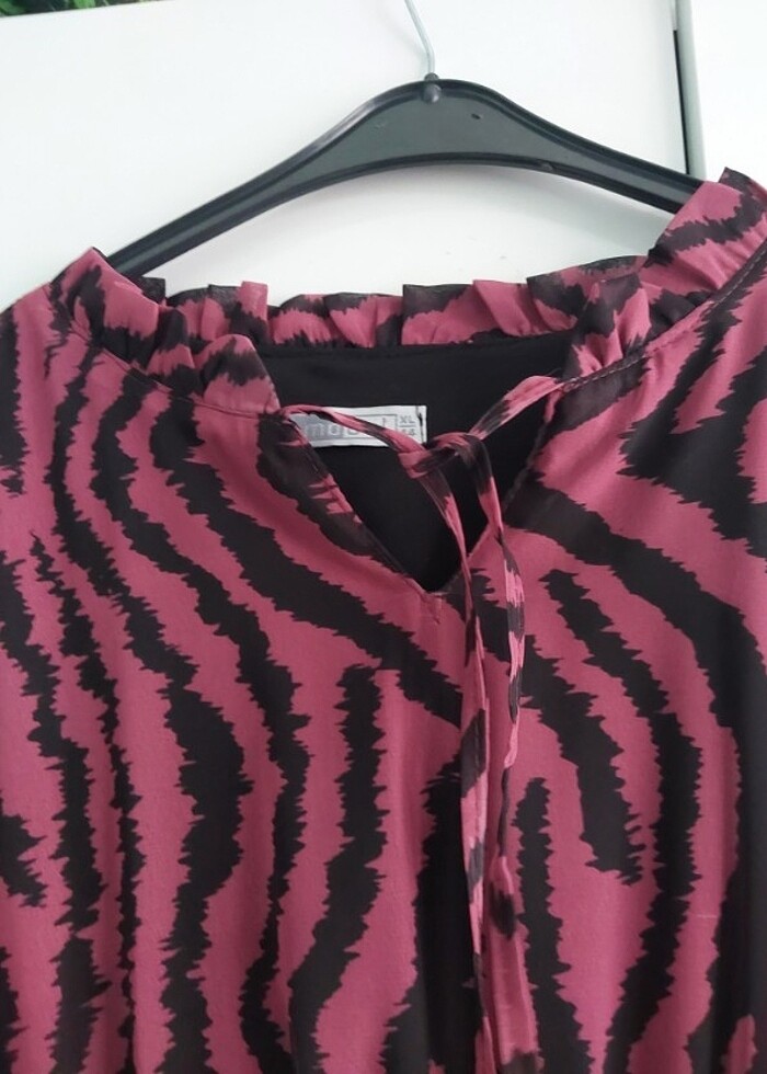 DESENLİ ŞİFON ELBİSE  - Görsel 4