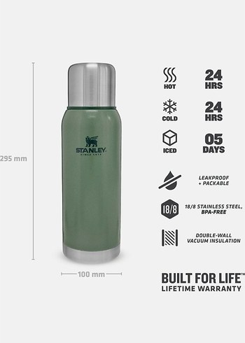 Stanley Yeşil Çelik Termos - Görsel 2