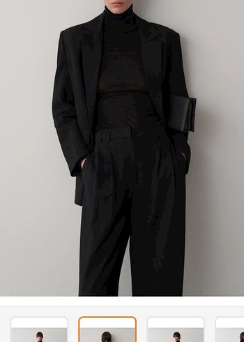 Düz Siyah Kadın Kumaş Pantolon Mathilda - Görsel 3