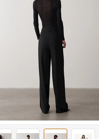 Düz Siyah Kadın Kumaş Pantolon Mathilda - Görsel 2