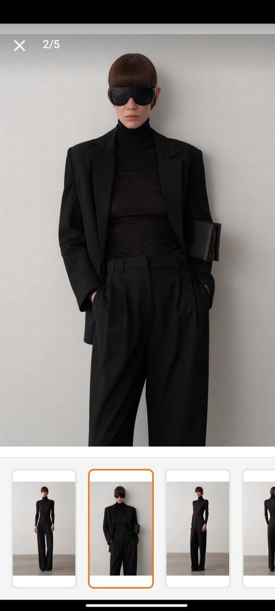 Düz Siyah Kadın Kumaş Pantolon Mathilda - Görsel 3