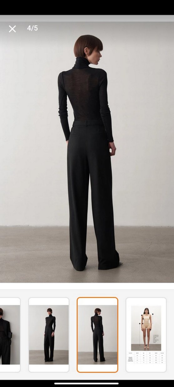 Düz Siyah Kadın Kumaş Pantolon Mathilda - Görsel 2