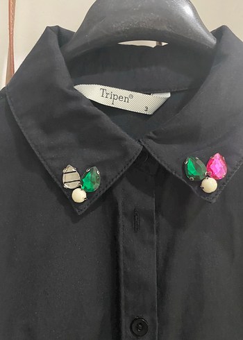 Tripen Çok Renkli Gotik Düğmeli Kadın Gömlek
