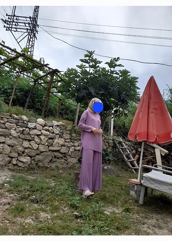 A46 Mor Uzun Salaş Henna Elbise