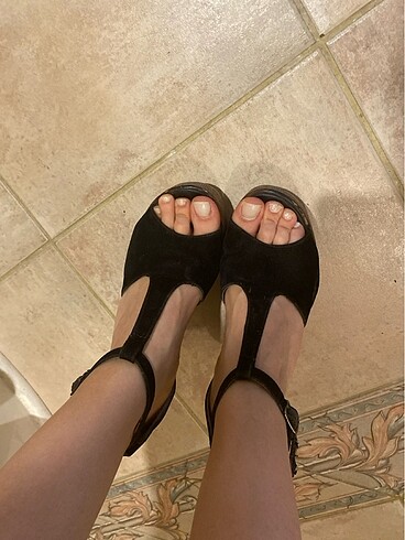 Dolgu topuk ayakkabı - Görsel 8