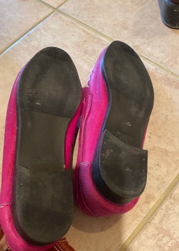 38 Beden pembe Renk Pembe Süet Kadın Bohem Dolgu Topuklu Babet
