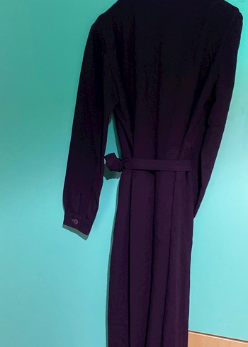 Uzun Mor Vintage Gotik Kadın Elbise - Görsel 4