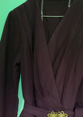 Uzun Mor Vintage Gotik Kadın Elbise - Görsel 3