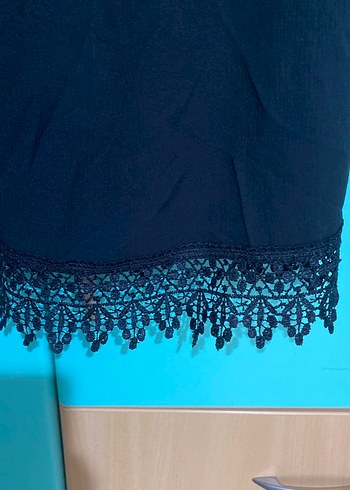 Dantel Detaylı Siyah Kadın Bluz - Görsel 2