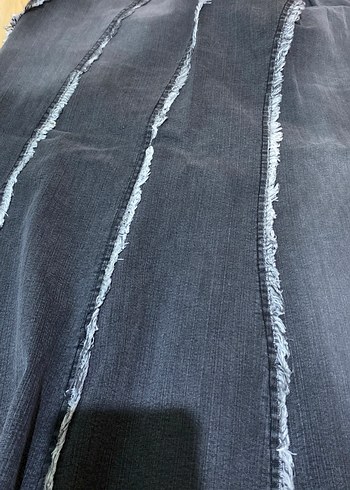 Siyah kot etek esnek kumaş - Görsel 2