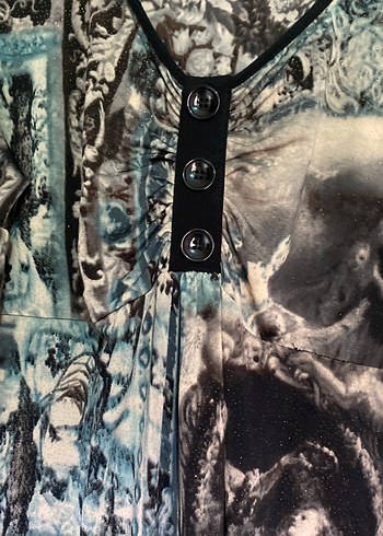 Gri Desenli Gotik Tunik - Görsel 2