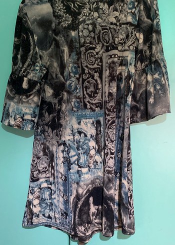 Gri Desenli Gotik Tunik - Görsel 4