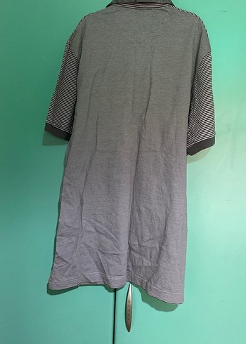 Gri Erkek Polo Tişört Düğmeli ve Rahat Kesim - Görsel 3