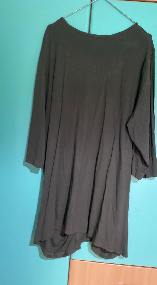 Düğmeli yeşil  Midi Tunik - Görsel 2