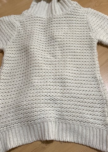 Beyaz Örgü Kadın Hırka - Görsel 4