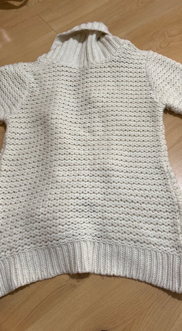 Beyaz Örgü Kadın Hırka - Görsel 4