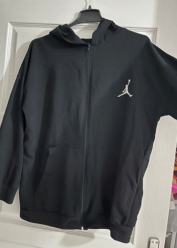Siyah Fermuarlı Erkek Sweatshirt