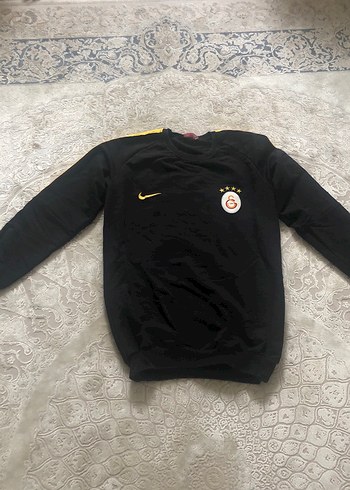 Siyah Galatasaray Baskılı Erkek Sweatshirt