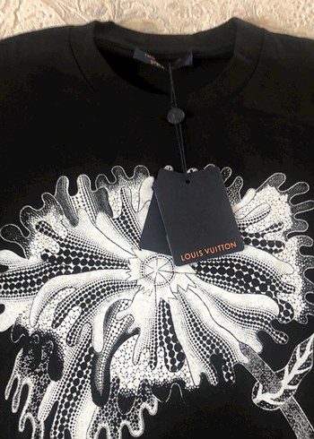 Düğmeli Siyah Erkek Tişört, Baskılı, Kısa Kollu - Görsel 2