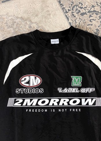 Erkek Siyah Baskılı Kısa Kollu Tişört - Görsel 2