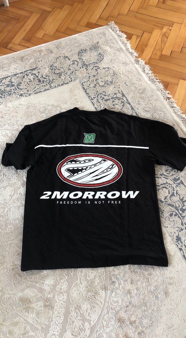 Erkek Siyah Baskılı Kısa Kollu Tişört - Görsel 3