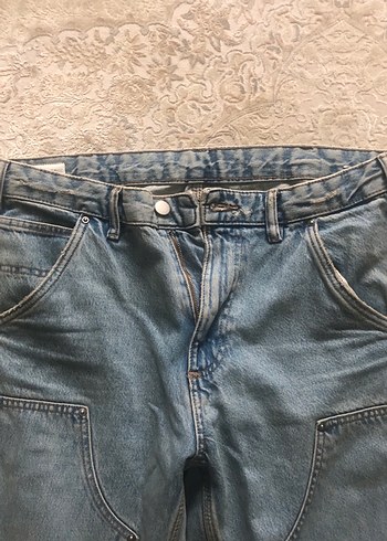 Gri erkek Denim Midi Pantolon - Görsel 2