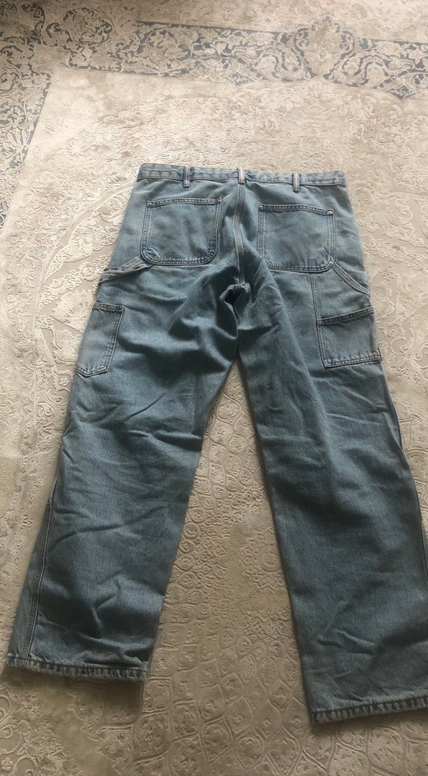 Gri erkek Denim Midi Pantolon - Görsel 4