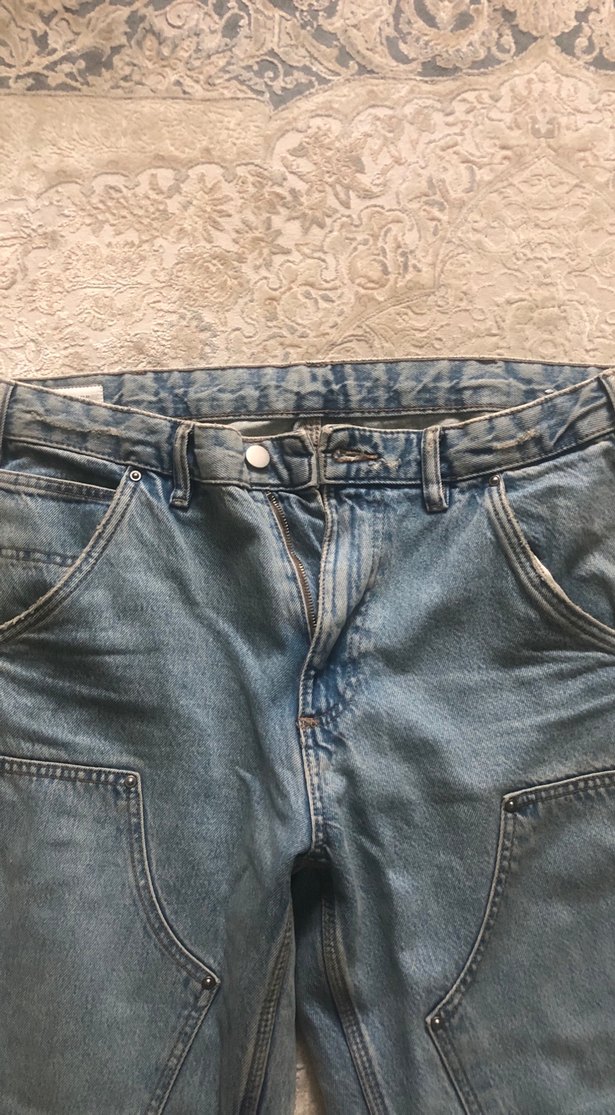 Gri erkek Denim Midi Pantolon - Görsel 2