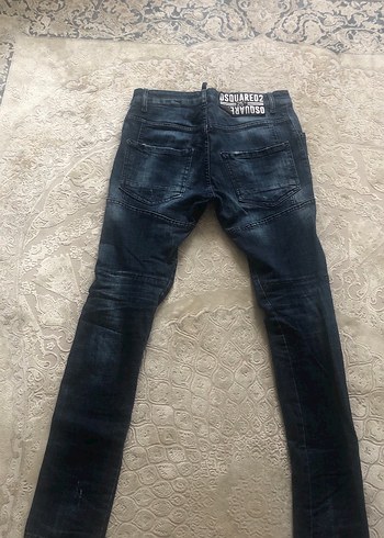 Erkek Koyu Mavi Slim Fit Denim Jean - Görsel 4