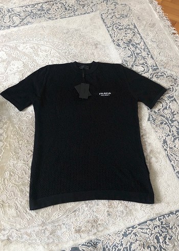 Siyah Örgü Erkek Tişört - Görsel 2