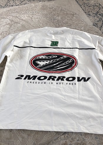 Beyaz Baskılı Erkek Tişört - Görsel 3