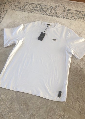 Beyaz Pamuklu Erkek Tişört - Görsel 3