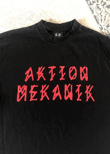 Siyah Baskılı Rock Punk Tişört - Görsel 2