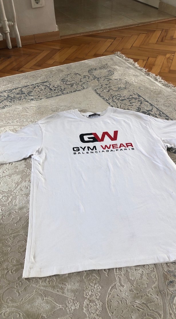 Balenciaga Beyaz Uzun Kollu Spor Tişört - Görsel 3