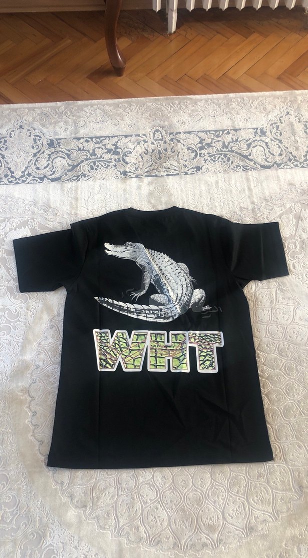 Off-White Siyah Baskılı Erkek Tişört - Görsel 4