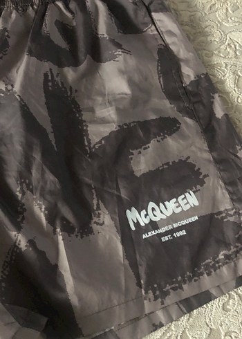 Gri Kamuflaj Desenli Erkek Mini Şort - Görsel 2