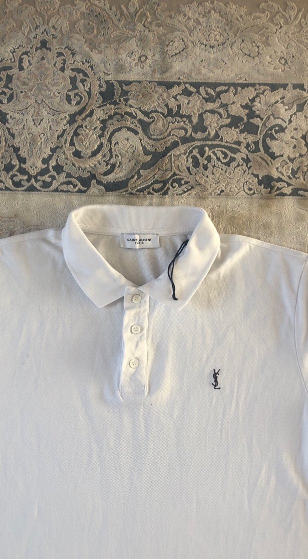 Beyaz Kısa Kollu Erkek Polo Tişört - Görsel 2