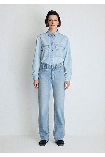 Victoria All Blue Gölgeli Açık Jean Pantolon