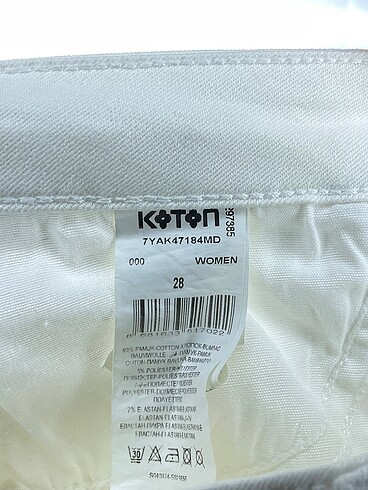 28 Beden beyaz Renk Koton Jean / Kot %70 İndirimli.